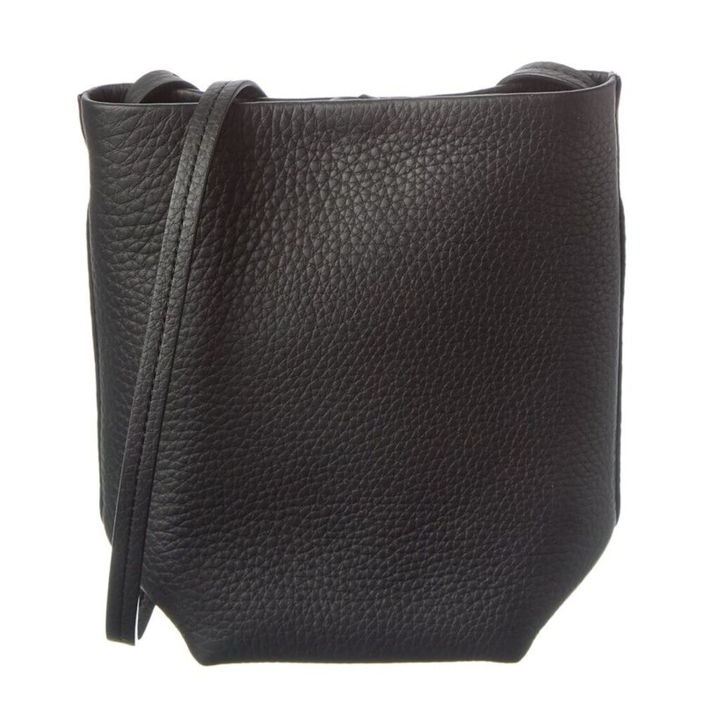 The Row Leather Crossbody, Black